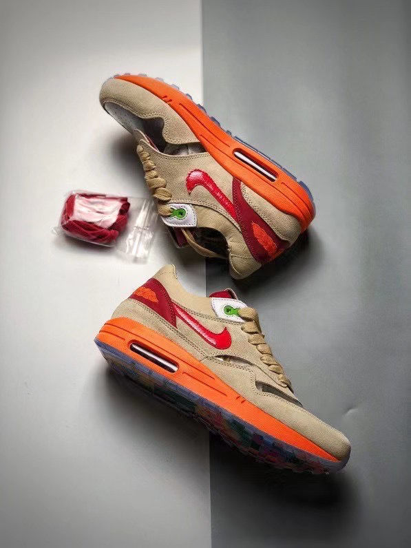 clotxno死亡之吻茶叶运动鞋陈冠希联名明星同款airmax1红色36