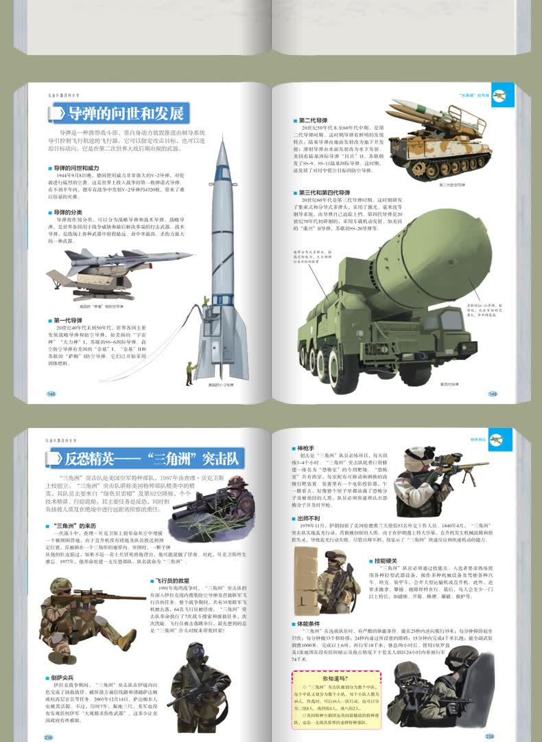 精装世界兵器大百科小学生武器百科全书中国军事现代装备枪械火炮坦克