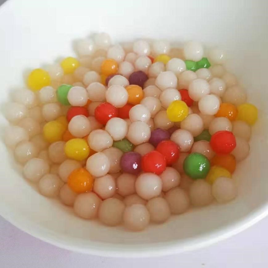酒酿小汤圆子彩色珍珠粉圆五彩珍珠快煮奶茶店专用珍珠小袋装芋圆