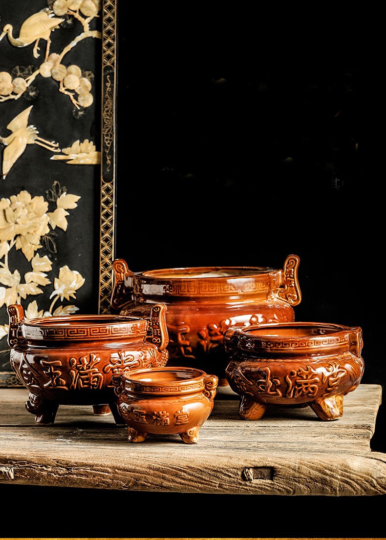 扫墓祭祀香炉清明上坟墓碑香炉陶瓷户外墓前香炉家用室外供奉祖先 1号