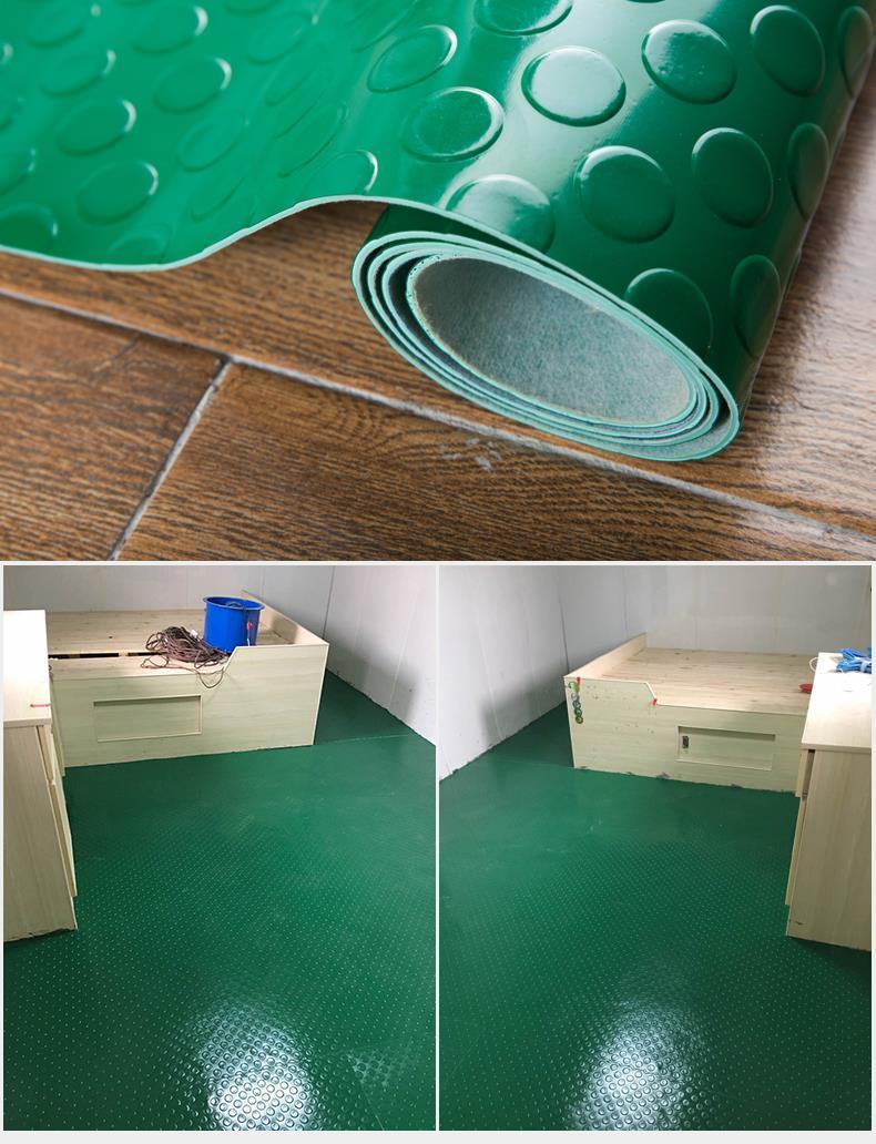 anischell 卷材塑胶地板工厂车间专用防滑深绿色地胶加厚耐磨复合地板