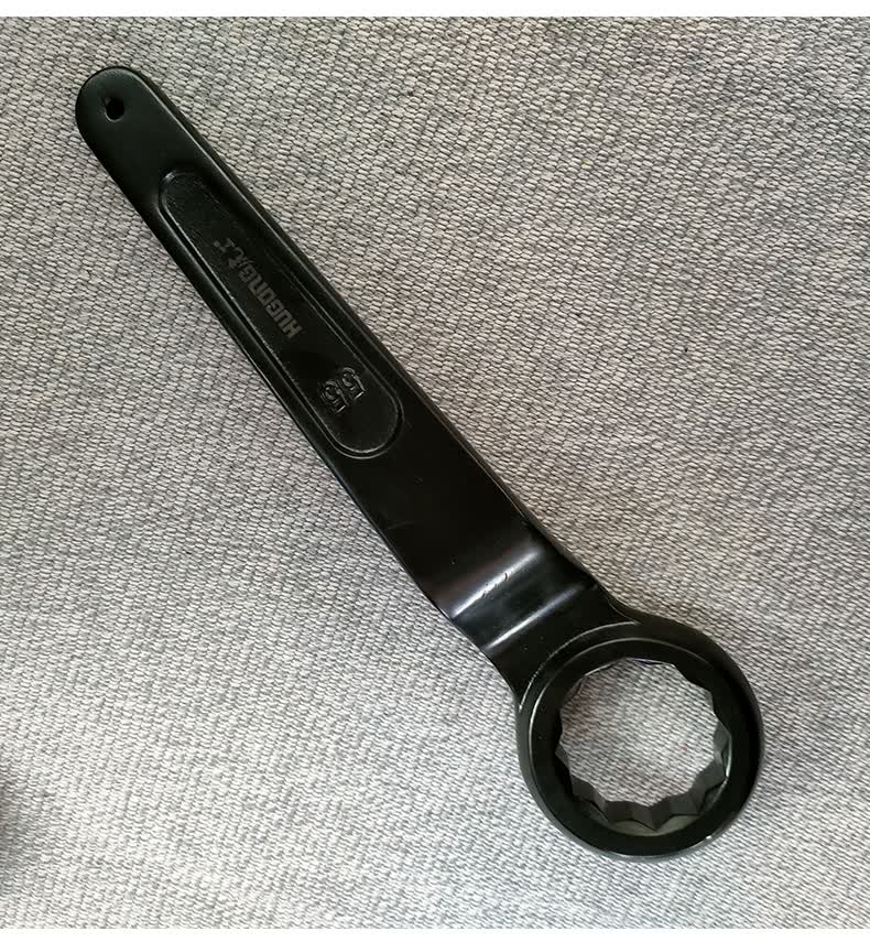 敲击12角大扳手75弯头46加厚36定制高颈单头梅花27mm重约048kg长约270