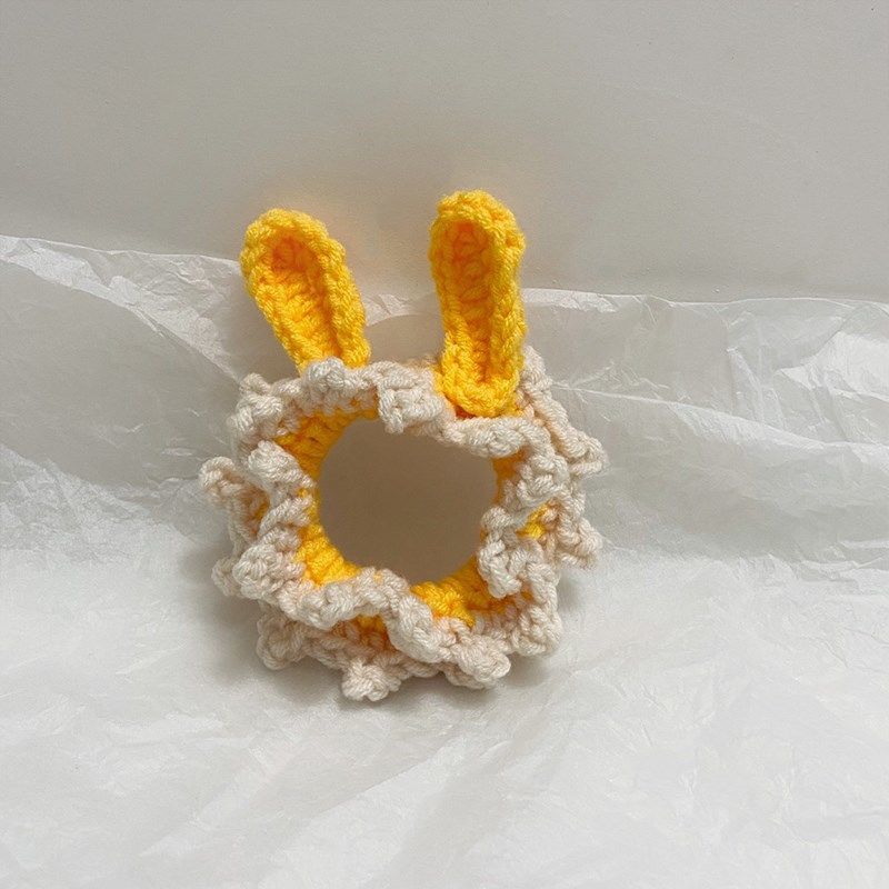 贝佳淑新品毛线编织手环小熊手环手工兔子手环毛线毛绒新年编织情侣