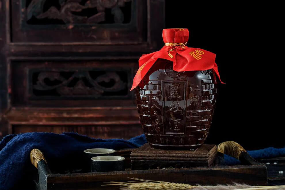 江阴黑杜酒550mlx6坛特产18年原浆黑杜酒礼盒装