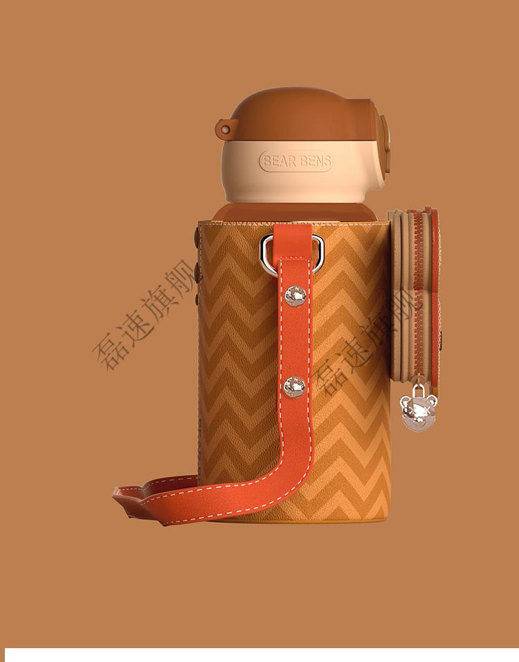 钛杯日本熊本士bearbens儿童保温杯学生水杯钛杯600ml火箭钛杯600ml