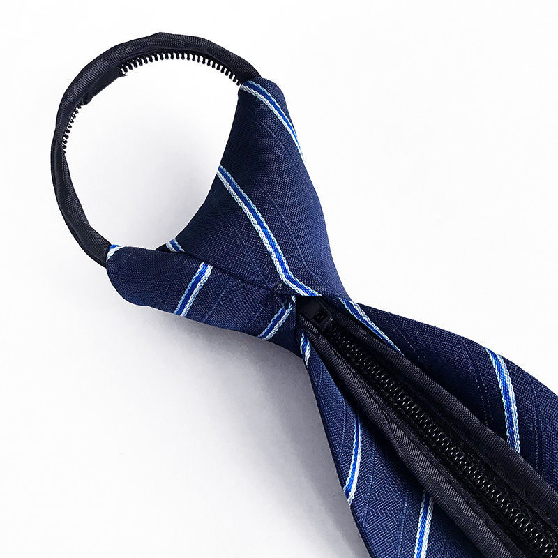 懒人拉链式领带男拉链式领带男正装免打商务衬衫职业新郎易拉得结婚红