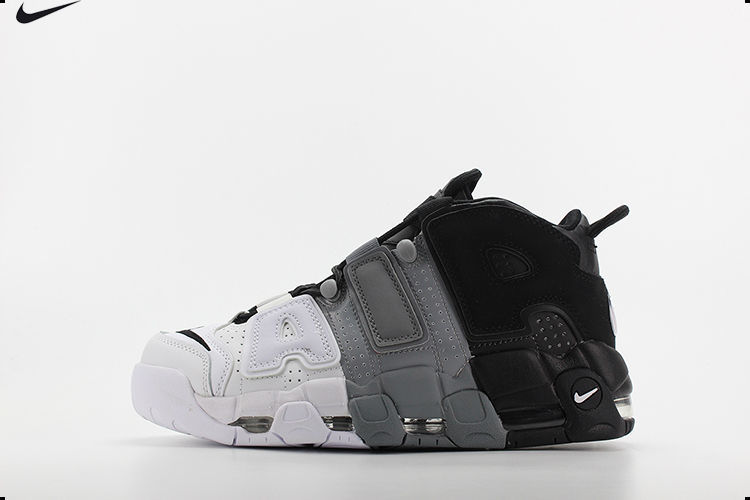 耐克男鞋 air more uptempo黑白灰皮蓬大air气垫休闲女鞋 414sifbey