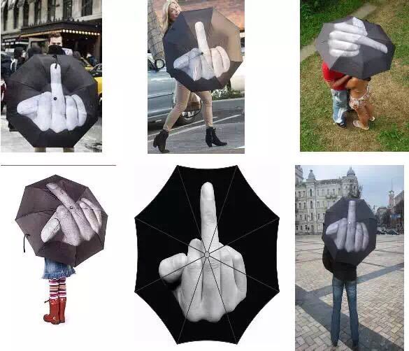 中指雨伞中指雨伞创意礼品雨伞fuck the rain抖音手指雨伞手势雨伞