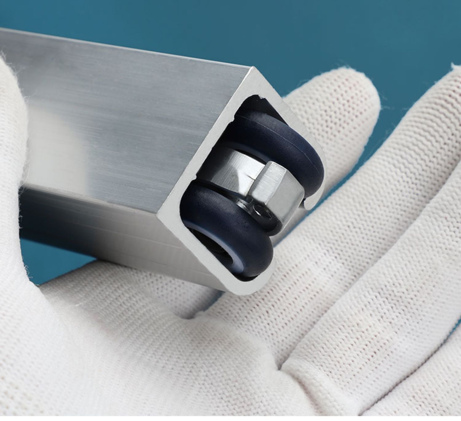 无下轨折叠门房门吊滑全套五金配件推拉隔断移门静音轨道万向吊轮辰鸿