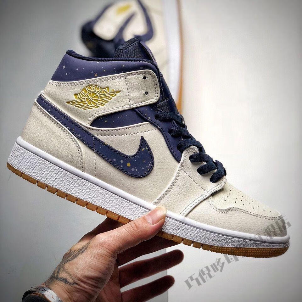 佧森滋旗舰店 自营 aj男女款纯元armd海军蓝中帮篮球鞋ah634204 耐