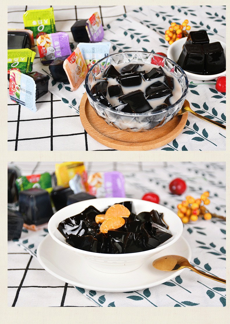 龟苓膏果冻红豆味原味即食可吸小果冻网红布丁冰糖菊花味2斤