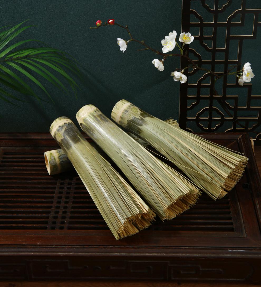 洗锅刷子竹子大号天然竹子洗锅刷手工竹丝刷锅刷子清洁除油竹刷把不沾