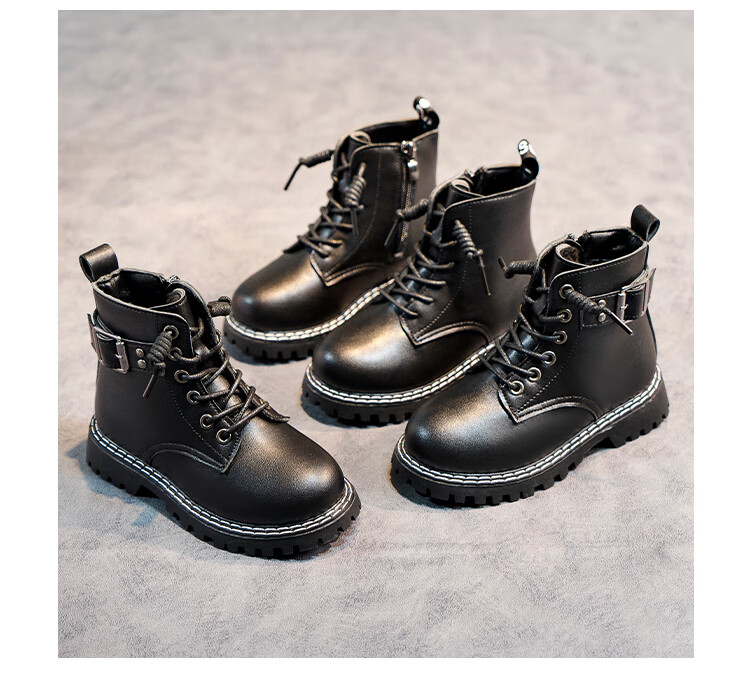 迪士尼disney新品海宁女童马丁靴年新款儿童短靴宝宝时尚英伦风春夏季