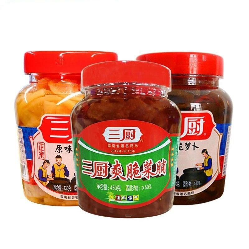 三厨酱脆萝卜干下饭菜原味香脆爽脆菜脯咸菜450g900g海南特产.