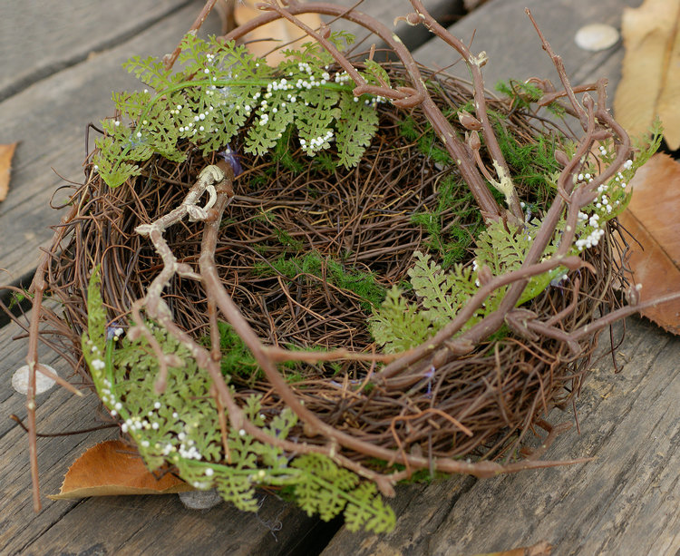 园艺手工藤编草窝鸟窝装饰鸟笼鸟巢仿真鸟窝拍照道具户外小鸟窝鹦鹉窝