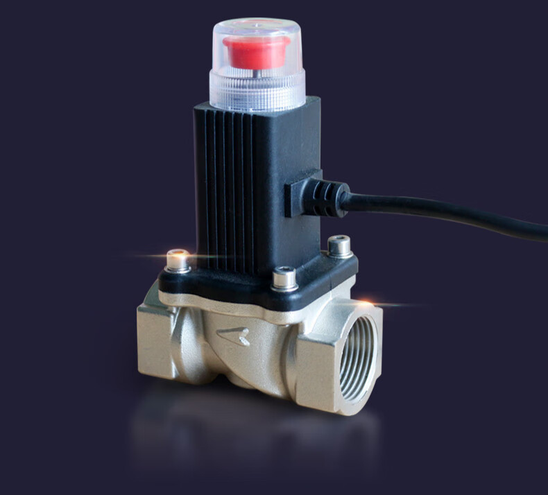 天然气管道电子阀门燃气气体截断阀漏气安全报警电磁阀f爆 6分直通铝