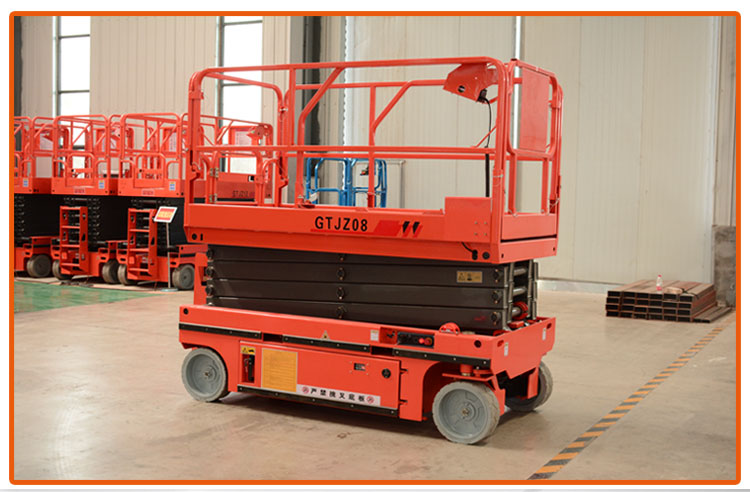 移动自行走升降机四轮高空作业检修平台电动液压小型货梯登高车 外接