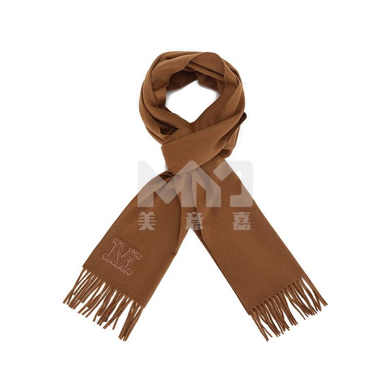 max mara 麦丝玛拉 女士羊绒长方形围巾 034 褐色【图片 价格 品牌