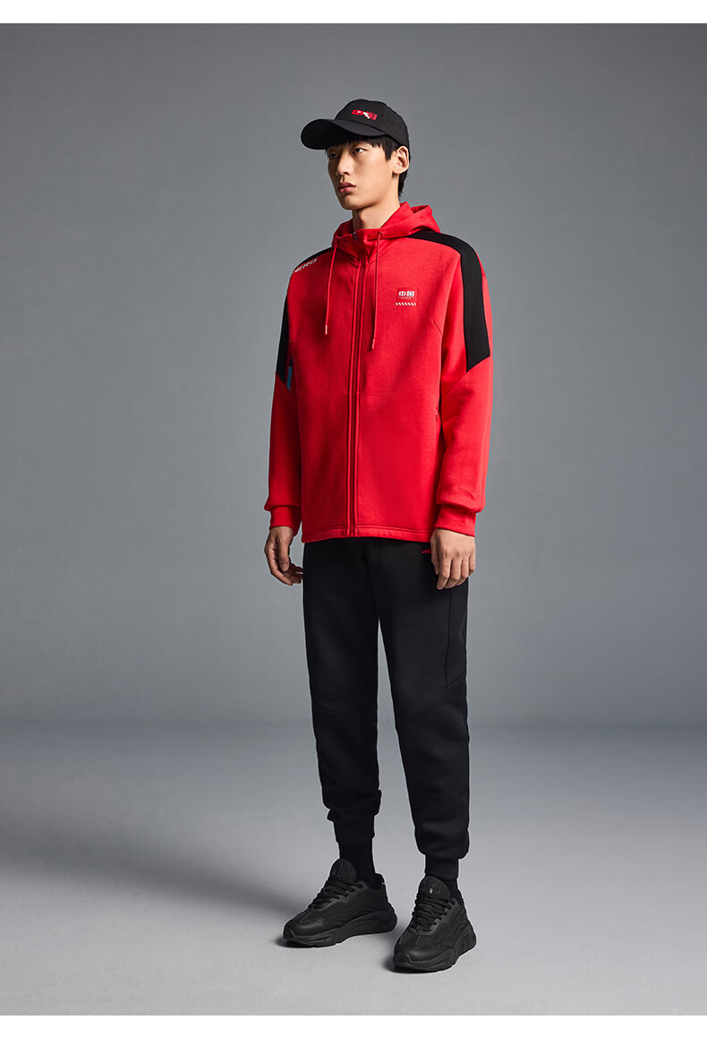 11预售#安踏运动外套男动型科技宽松连帽开衫卫衣针织上衣跑步训练