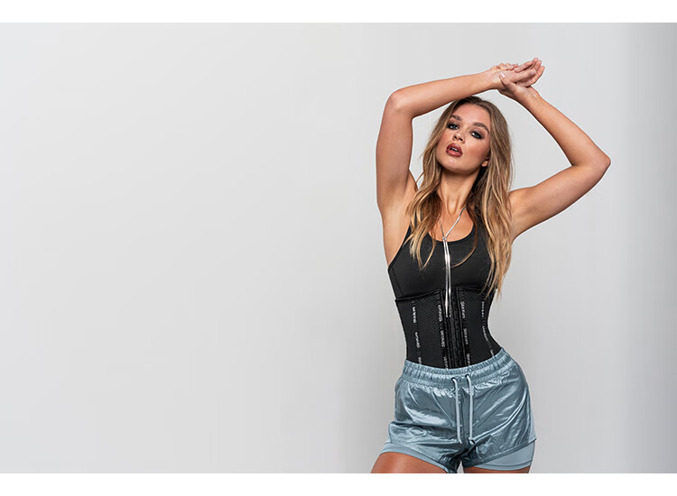 slimtum收腹束腰夏季薄款女塑腰健身护腰男力量训练深蹲透气腰带 黑色