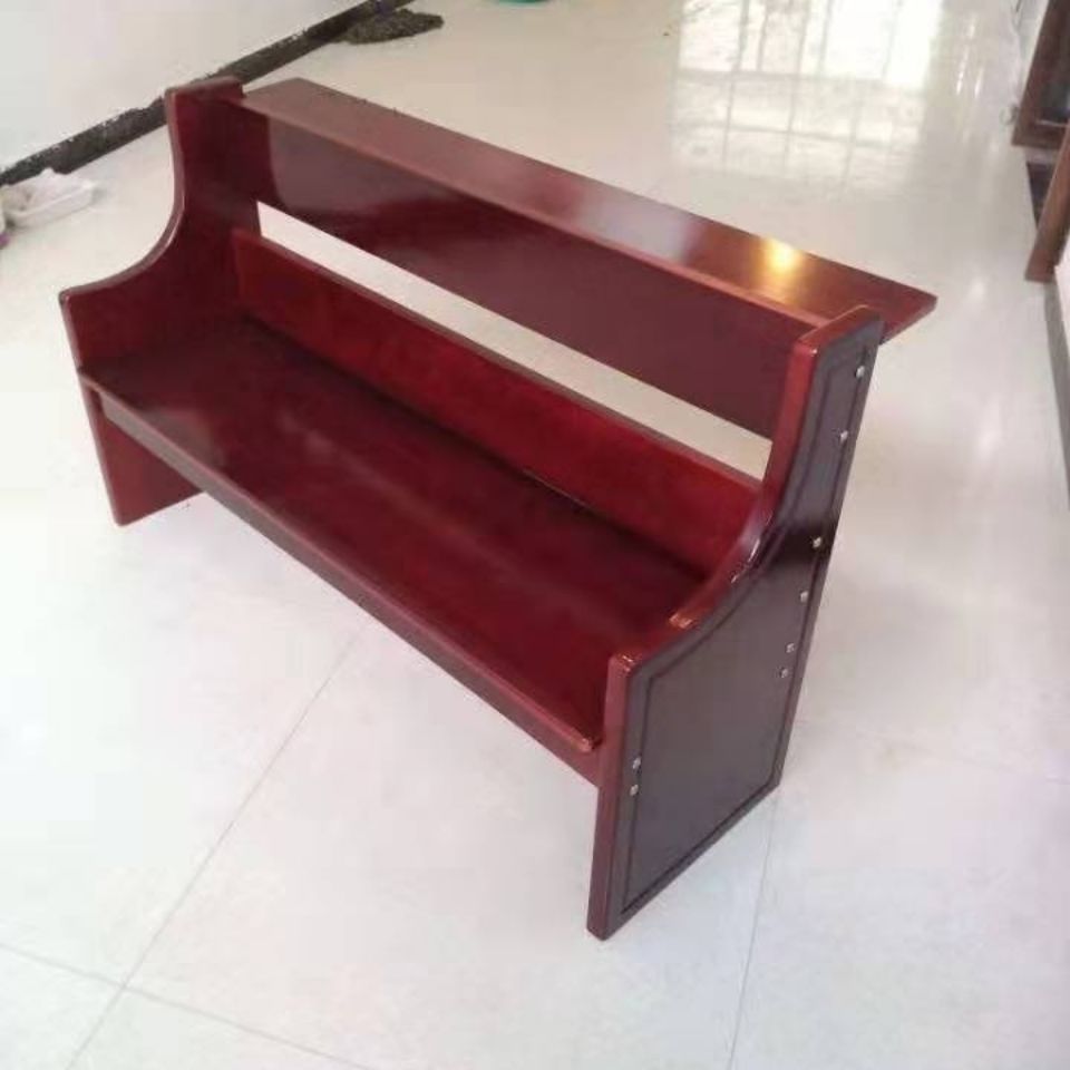 天主教基督教实木椅聚会教堂椅长条椅礼拜堂椅长椅椅2404080