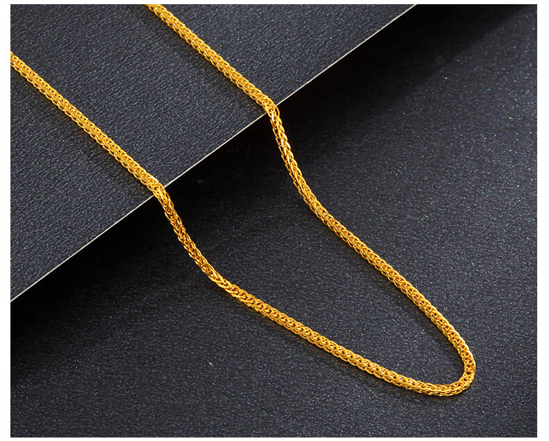 老凤凰黄金项链肖邦链女999足金锁骨链粗款黄金5g素金加长款单链 发货