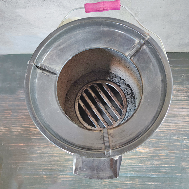 农村烤火炉取暖炉老式家用搬家过火炉子煤球炉炭炉柴火炉22cm鼎锅2节