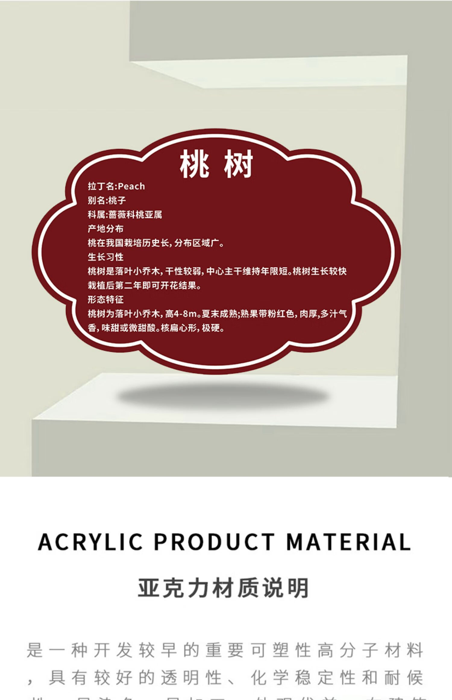 花草牌亚克力树牌植物绿化标识牌树木介绍挂牌木广告牌定制做 hcgp-23