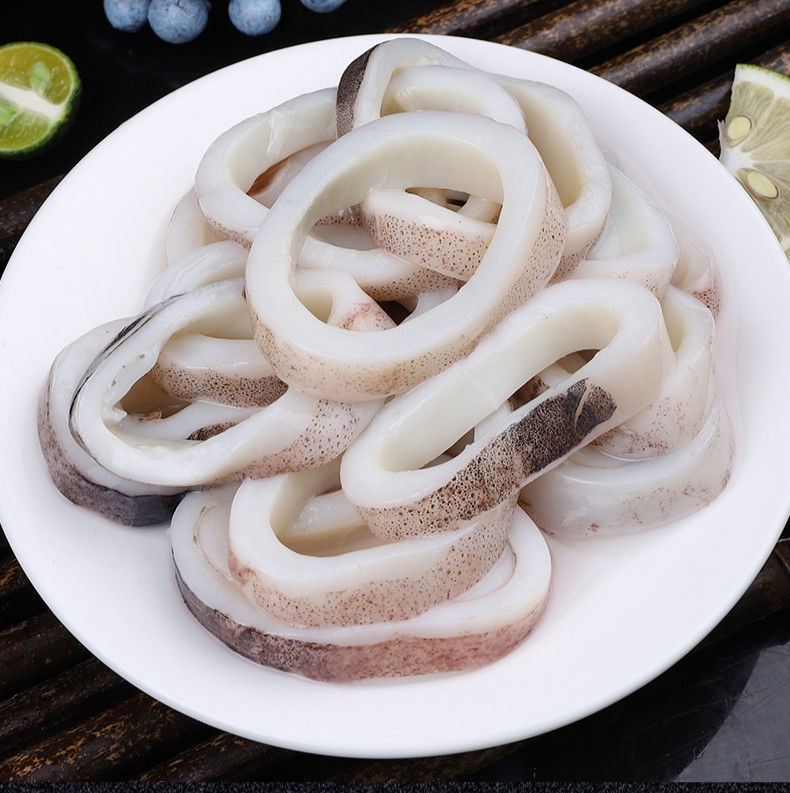 新鲜鱿鱼圈现切速冻鱿鱼圈鱿鱼八爪鱼段烧烤火锅油炸 精选大号鱿鱼圈