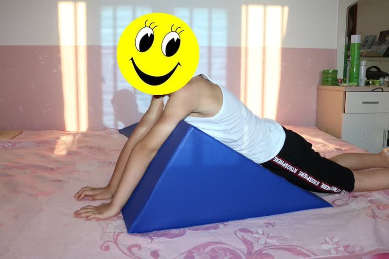 7ww楔形垫三角垫翻身垫儿童平衡疗法康复训练体位垫木支架15度定制款