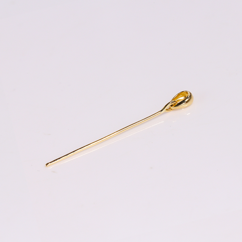 兰雅珠宝18k金厚金瓜子扣diy首饰配件玉石翡翠扣头扣新品圣诞节礼物