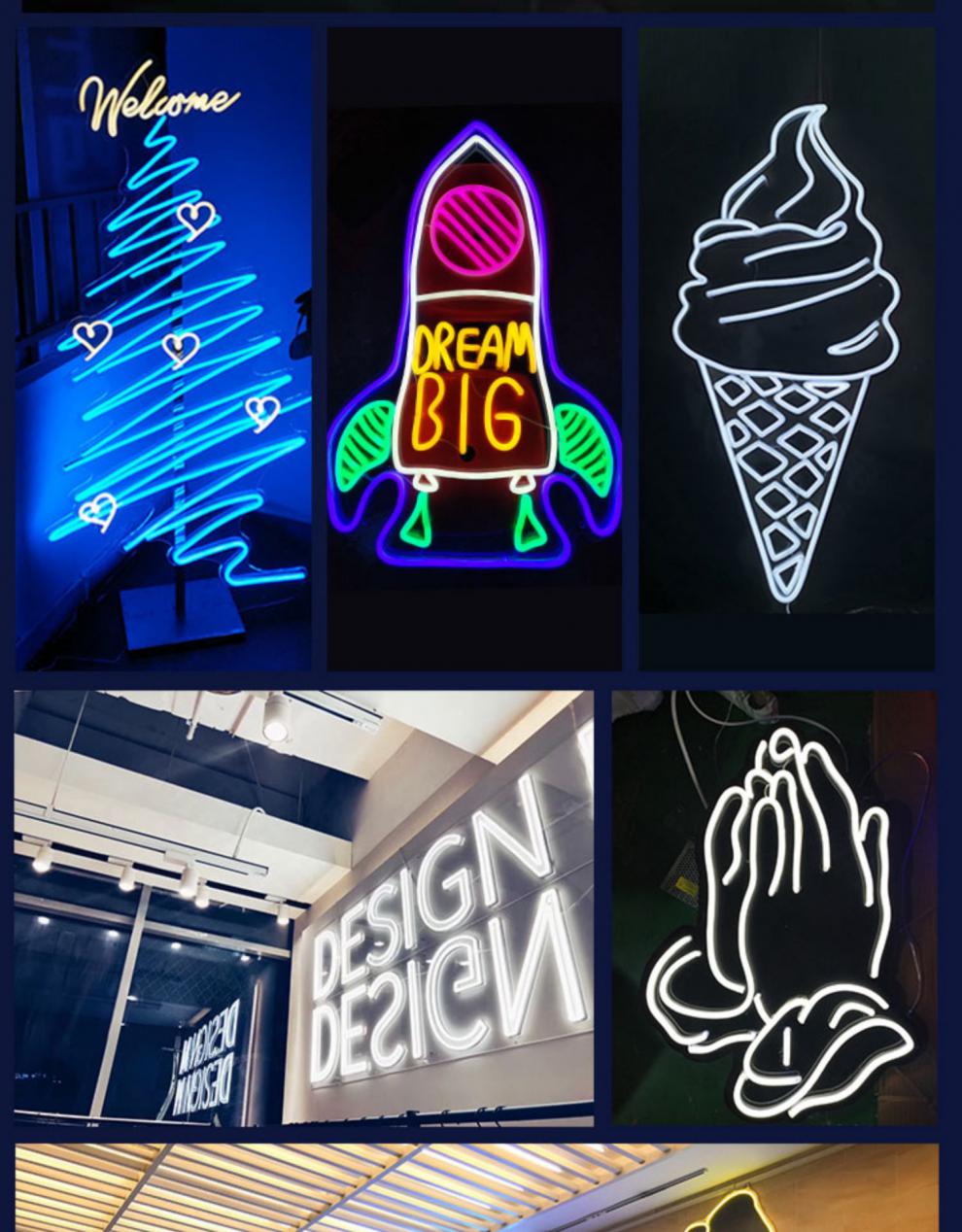 生日红包折叠定制柔性网红酒吧霓虹灯发光字招牌装门头logo广告牌led