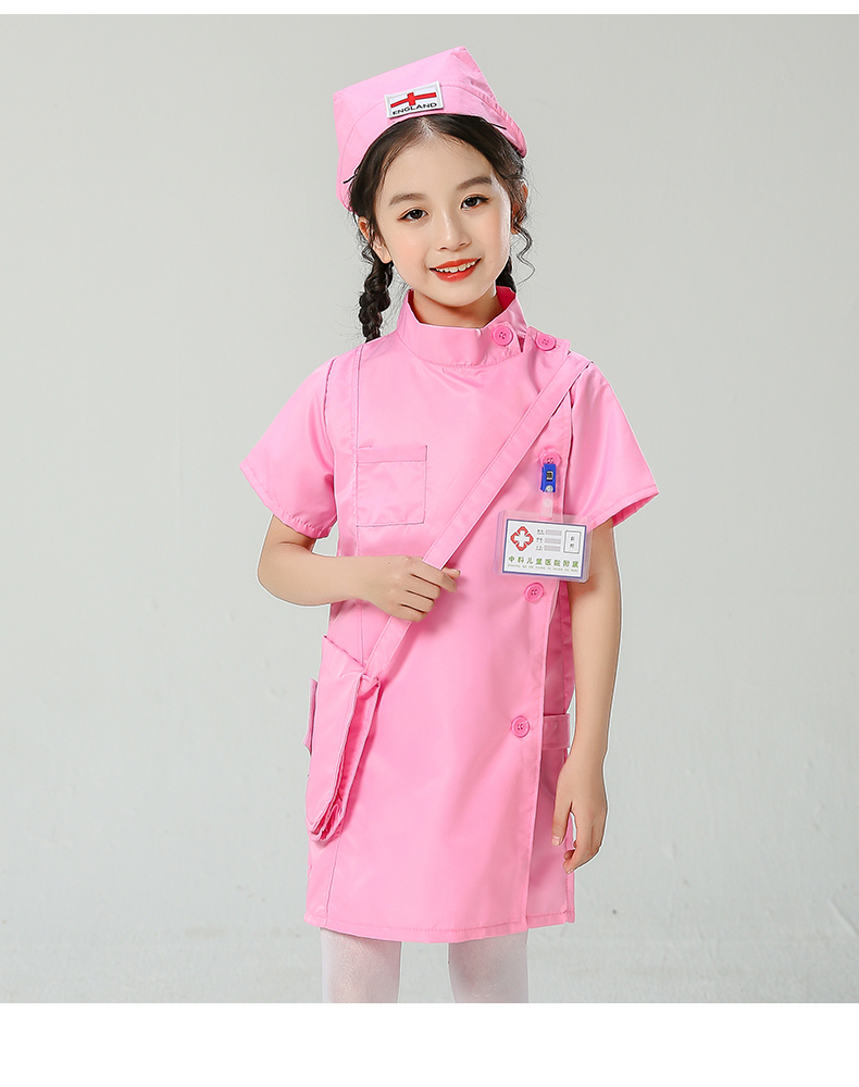 萌夫儿童服小医生女孩角色扮演幼儿园玩具工作服套装白大褂演出服 男