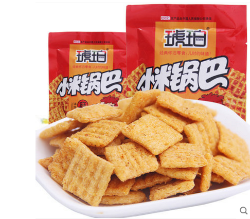 小米锅巴琥珀小米锅巴袋装麻辣味好吃的散装怀旧膨化零食品牛肉味特产