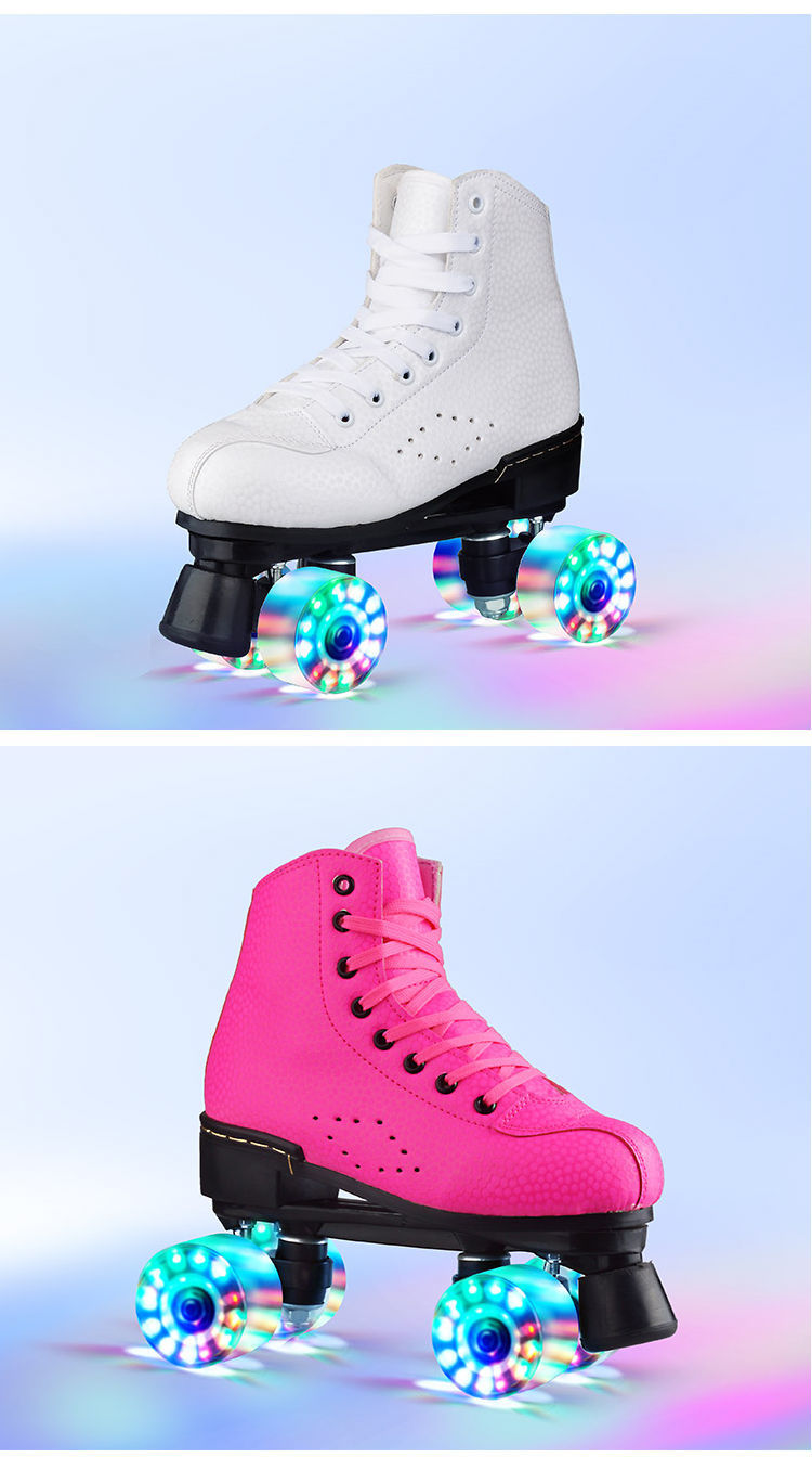 现货现发溜冰鞋双排旱冰鞋男女成年轮滑鞋四轮滑冰鞋溜冰场初学者专用