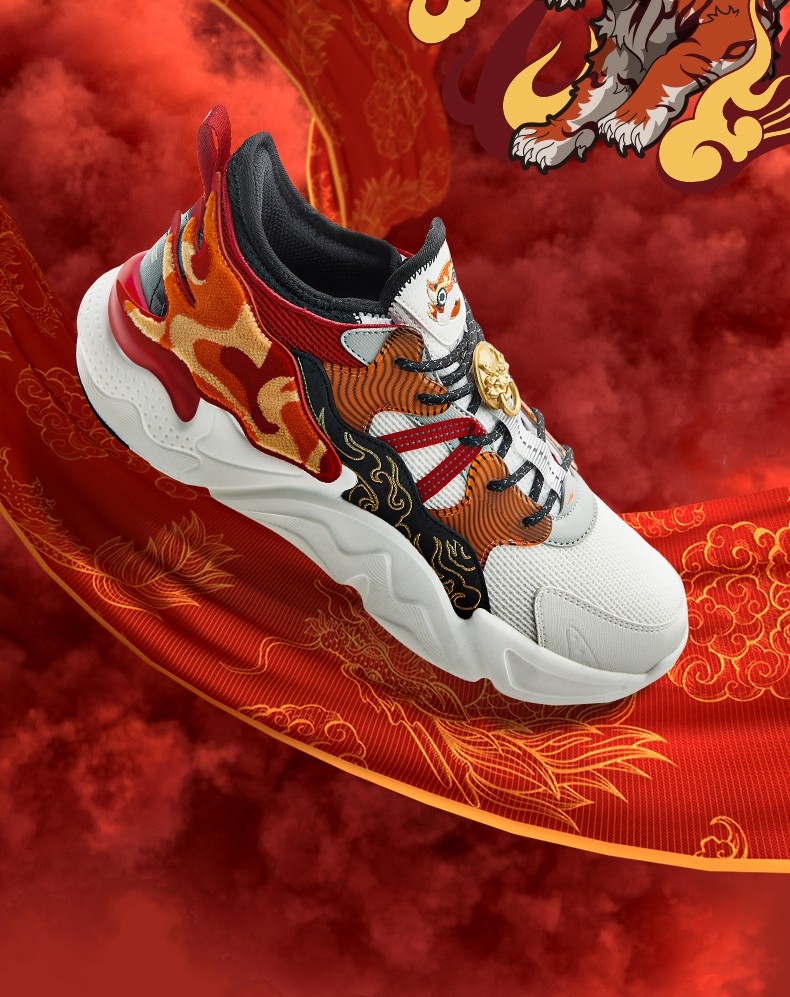 老爹鞋春新款虎年休闲鞋 微晶白/国潮红(女款) 39【图片 价格 品牌