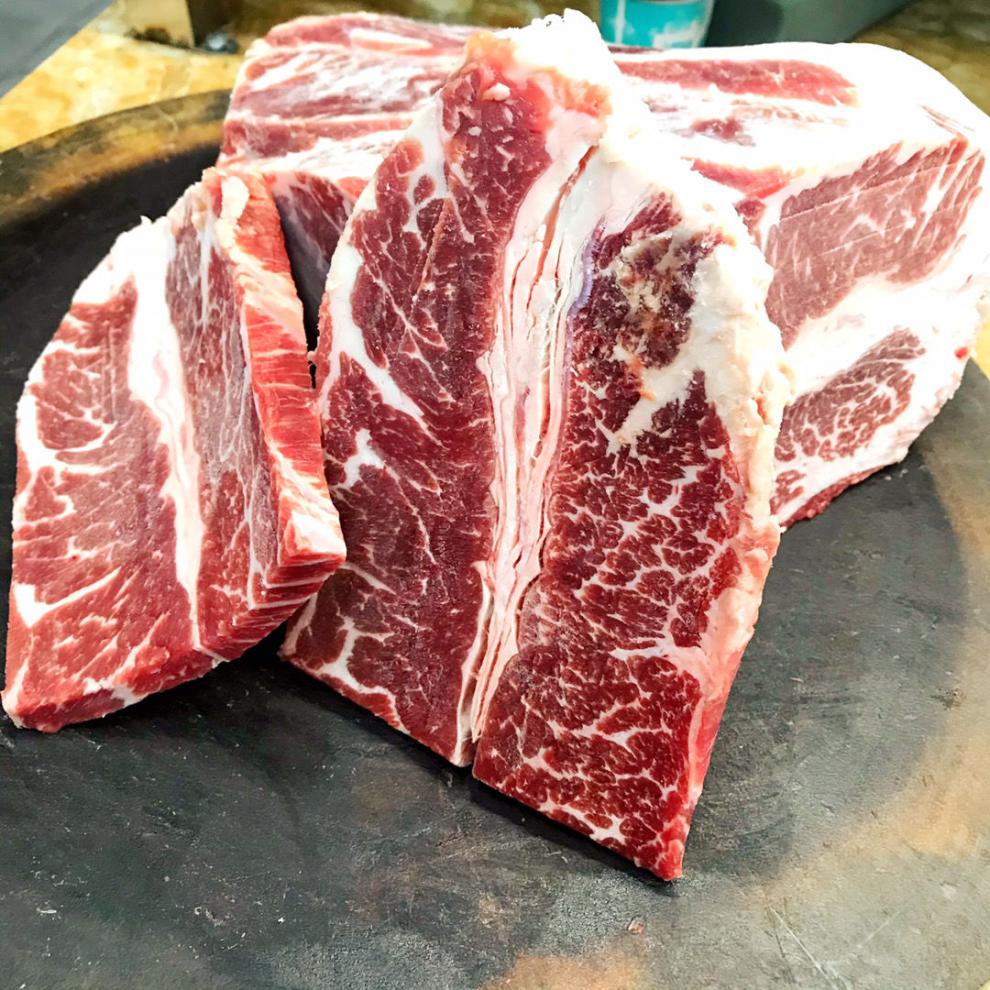 潮汕雪花新鲜黄牛肉五花匙皮煎盘火锅烧烤500g火锅片