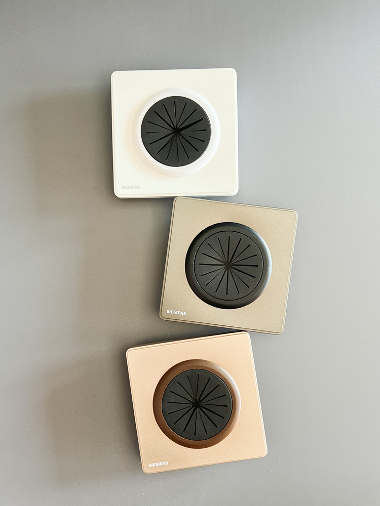 西·门子穿线孔面板睿致宸光纤穿线面板电视背景墙圆孔白盖板通用线孔