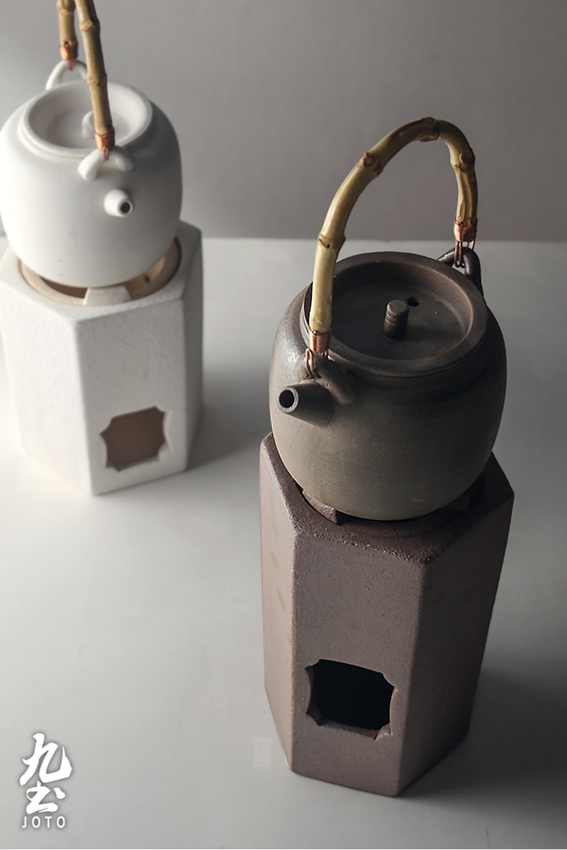 九土日式炭炉红泥茶炉橄榄碳炉小火炉煮茶壶茶道零配禅意功夫陶瓷茶具