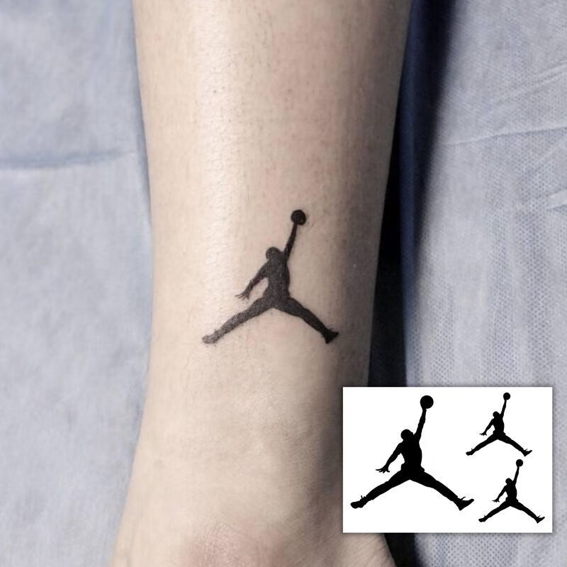 纹身贴洗不掉篮球标志logo纹身贴男女nba防水 air 纹身贴贴纸 aj标志