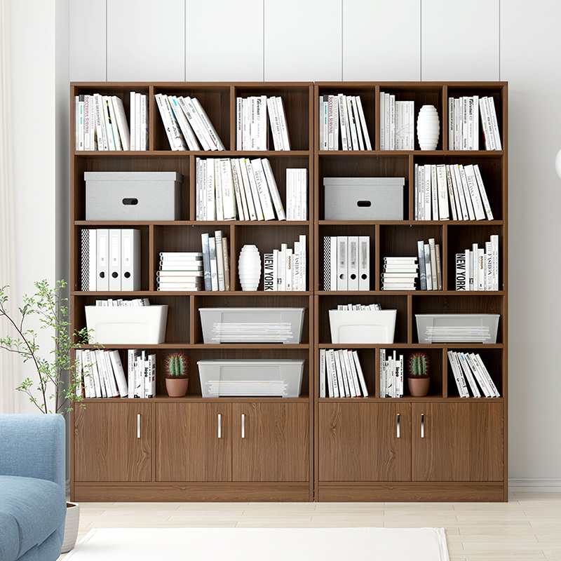 简易书架落地客厅置物架卧室收纳小型储物子家用简约办公室款暖白色