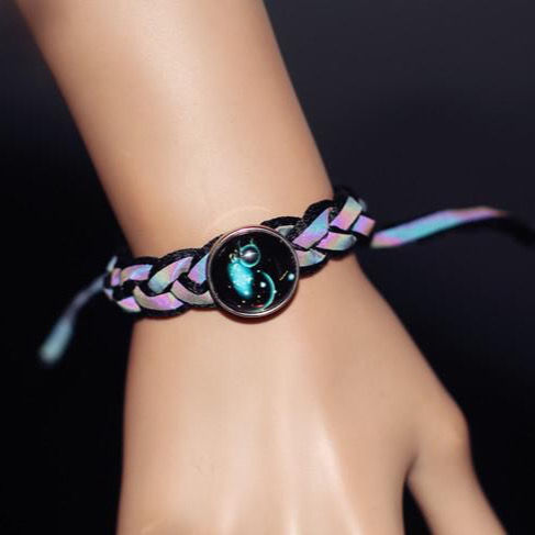 情侣手链异地感应发光一对震动手镯一对首饰抖音同白色水瓶座