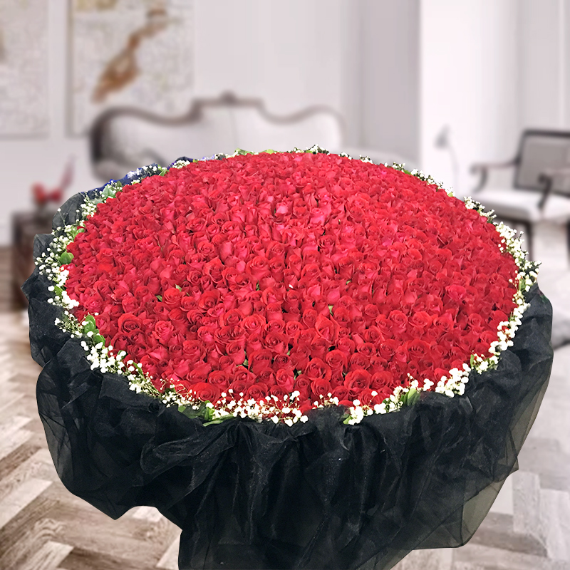 鲜花同城配送同城速配 520999朵玫瑰花求婚表白鲜花速递同城杭州广州