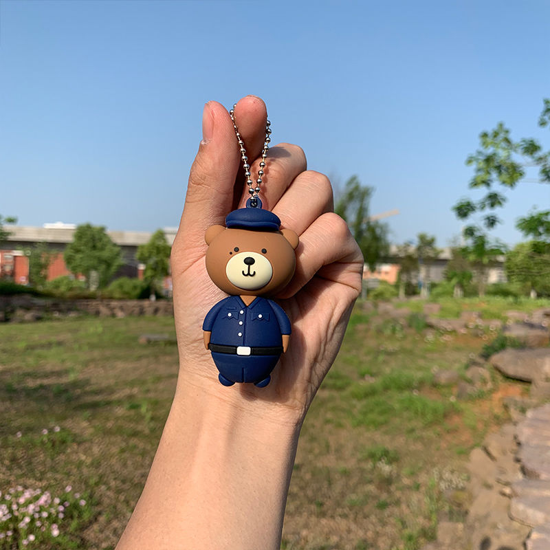 誓从新品邢克垒小熊钥匙扣女可爱书包挂件饰品情侣钥匙链挂饰闺蜜小