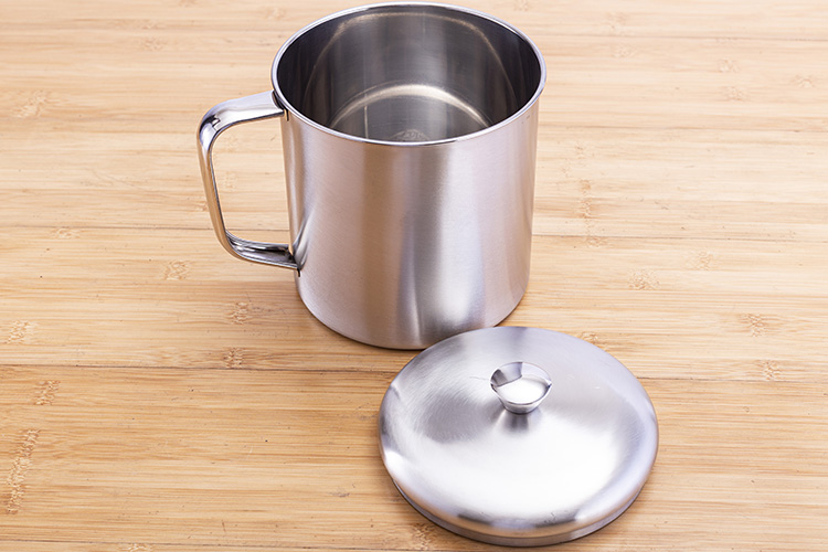 不锈钢茶缸304不锈钢大茶缸子超大号泡面碗带盖老式铁茶缸大水杯子