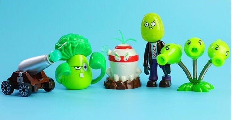 官方自营 三头豌豆射手新款植物大战可发射法老埃及僵尸博士三重三头