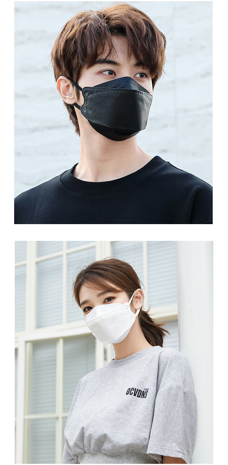 医用口罩外科大脸专用大码医护柳叶型3d立体一次性医疗男潮款30只纯