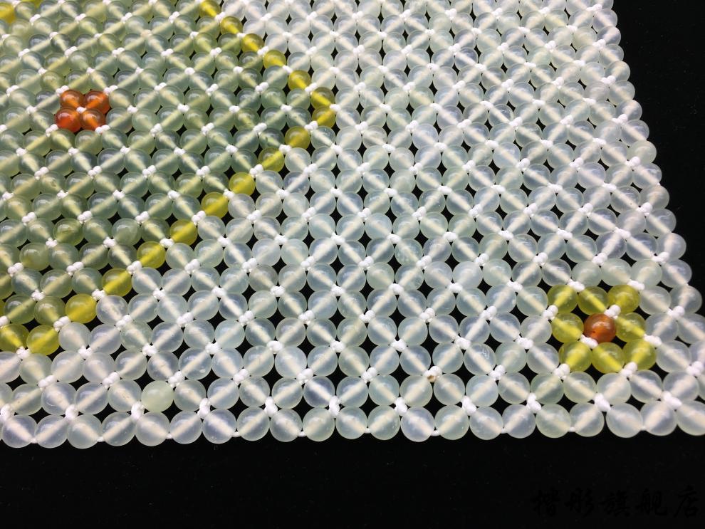 天然玉石枕垫枕巾玉枕头夏季颈椎枕帘成人玉石珠凉枕单人粗线 关注