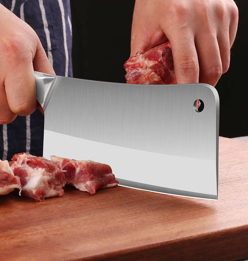 十八子作斩骨刀家用骨头刀复合钢菜刀加厚剁骨刀坎刀切骨刀厨房刀具