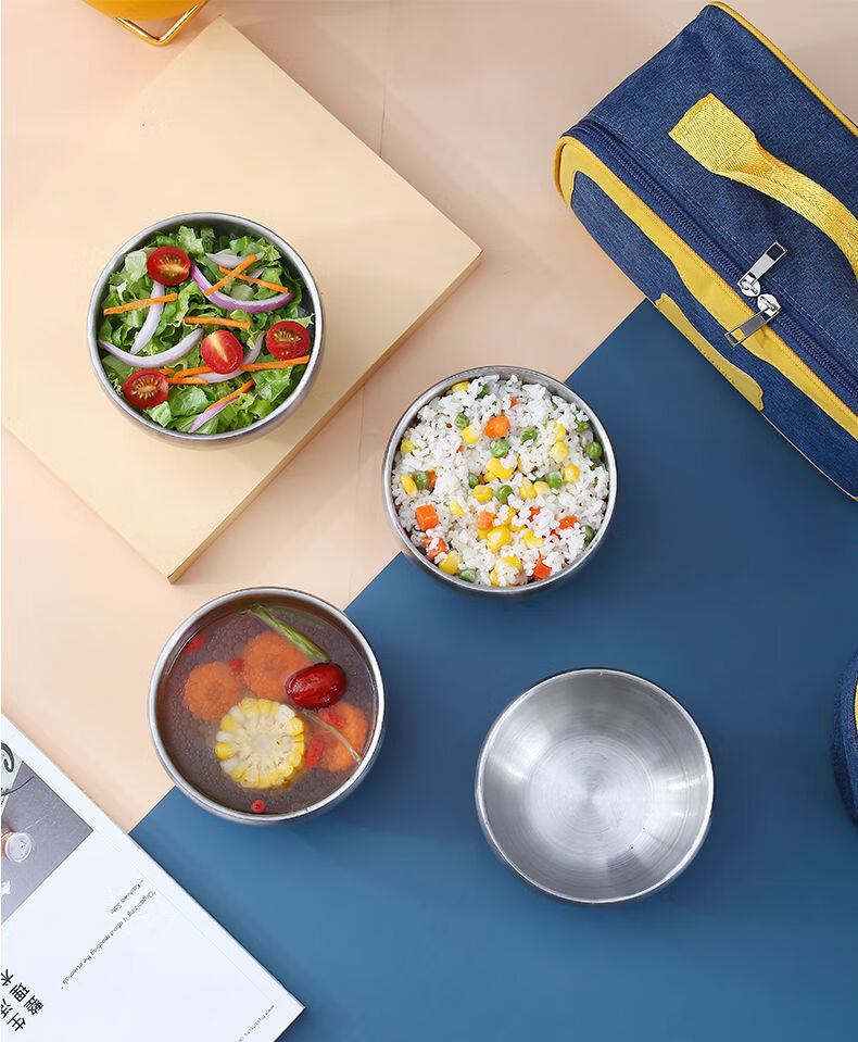 碗筷单人碗单个外出旅游便携式碗包304不锈钢户外餐具套装旅行饭碗 1